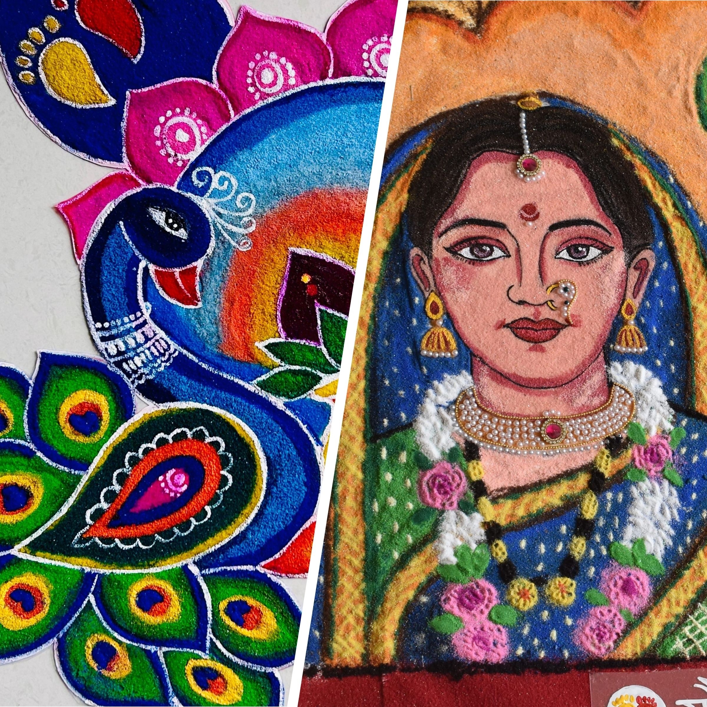 Bohosoul ready rangoli detail