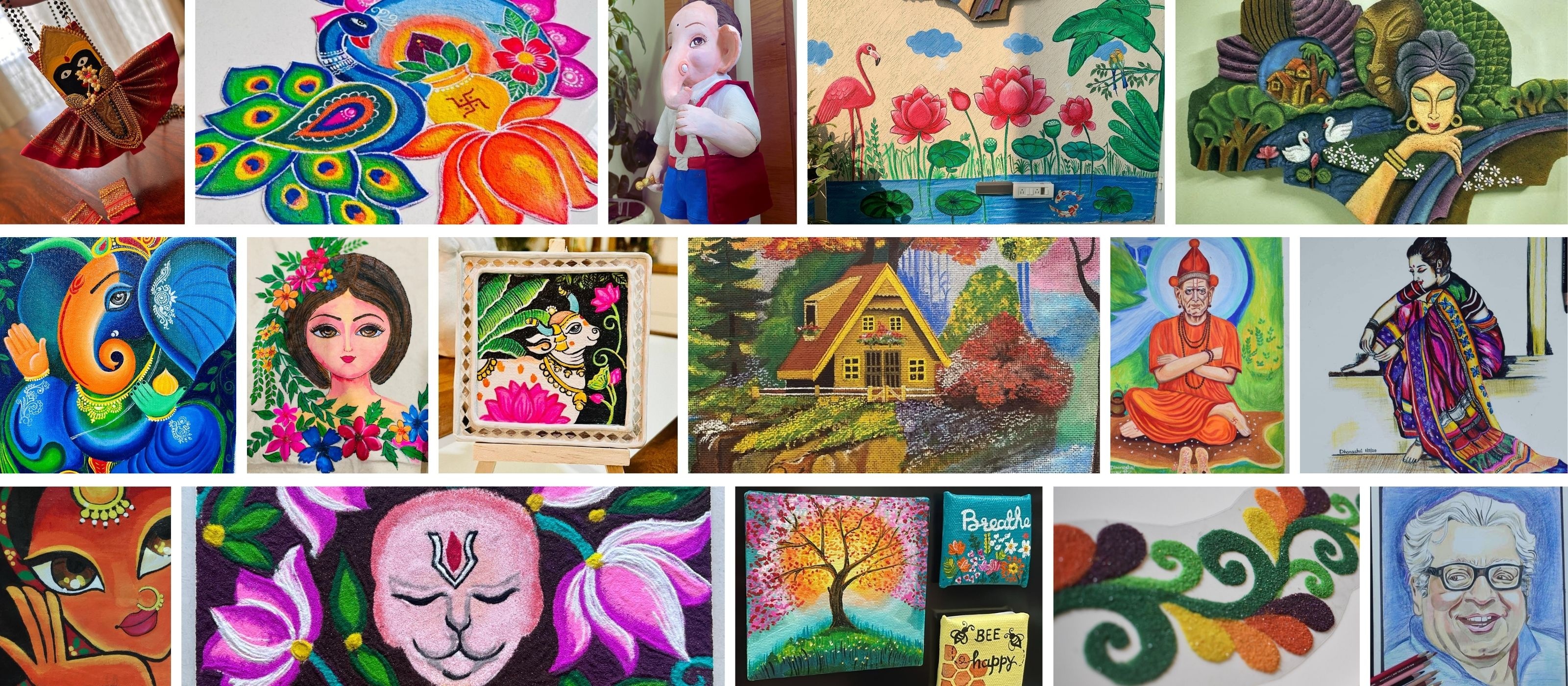Collage of Bohosoul artworks